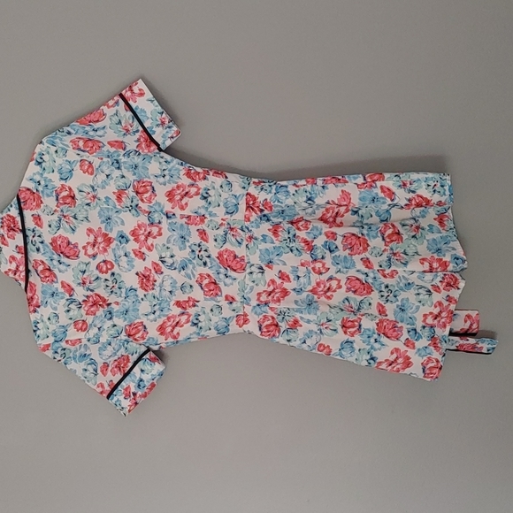 LUCCA Vintage Style Floral Wraparound Romper - Picture 3 of 7